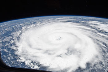Satellite view of Hurricane Igor